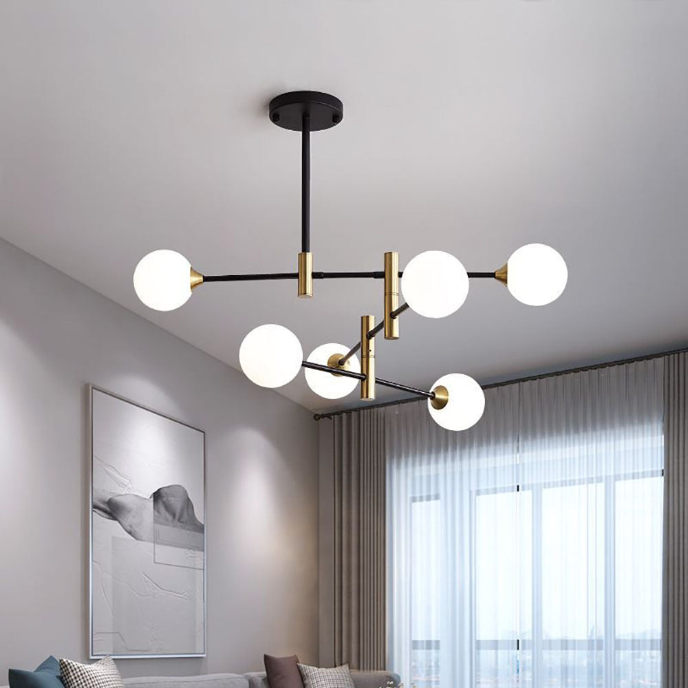 Lythara | Cascading Drop Silhouet Geometrische Glazen Globe Plafondlamp