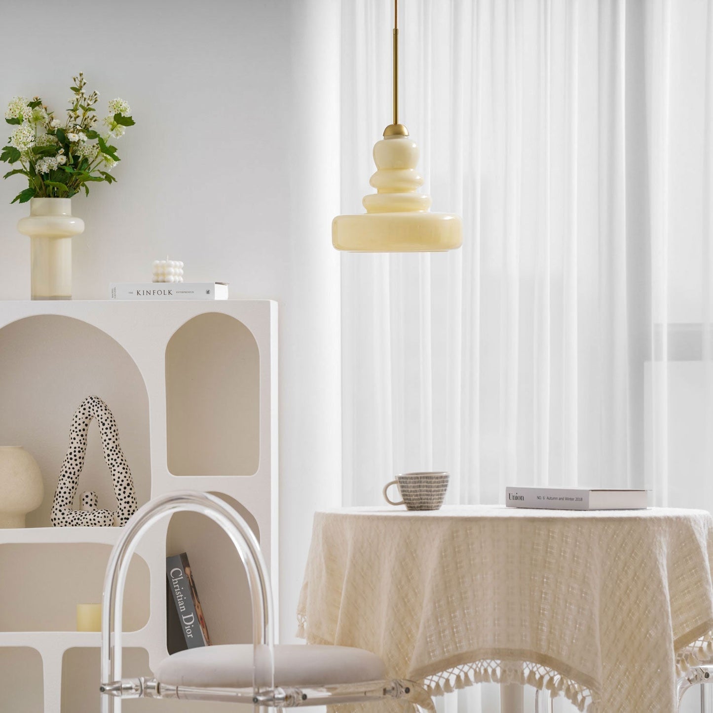 Kestrelle | Traditionele koepelvormige glazen hanglamp