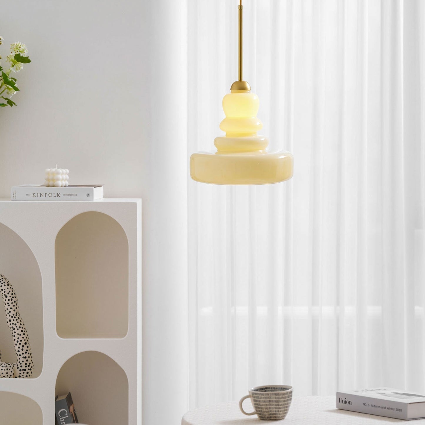 Kestrelle | Traditionele koepelvormige glazen hanglamp