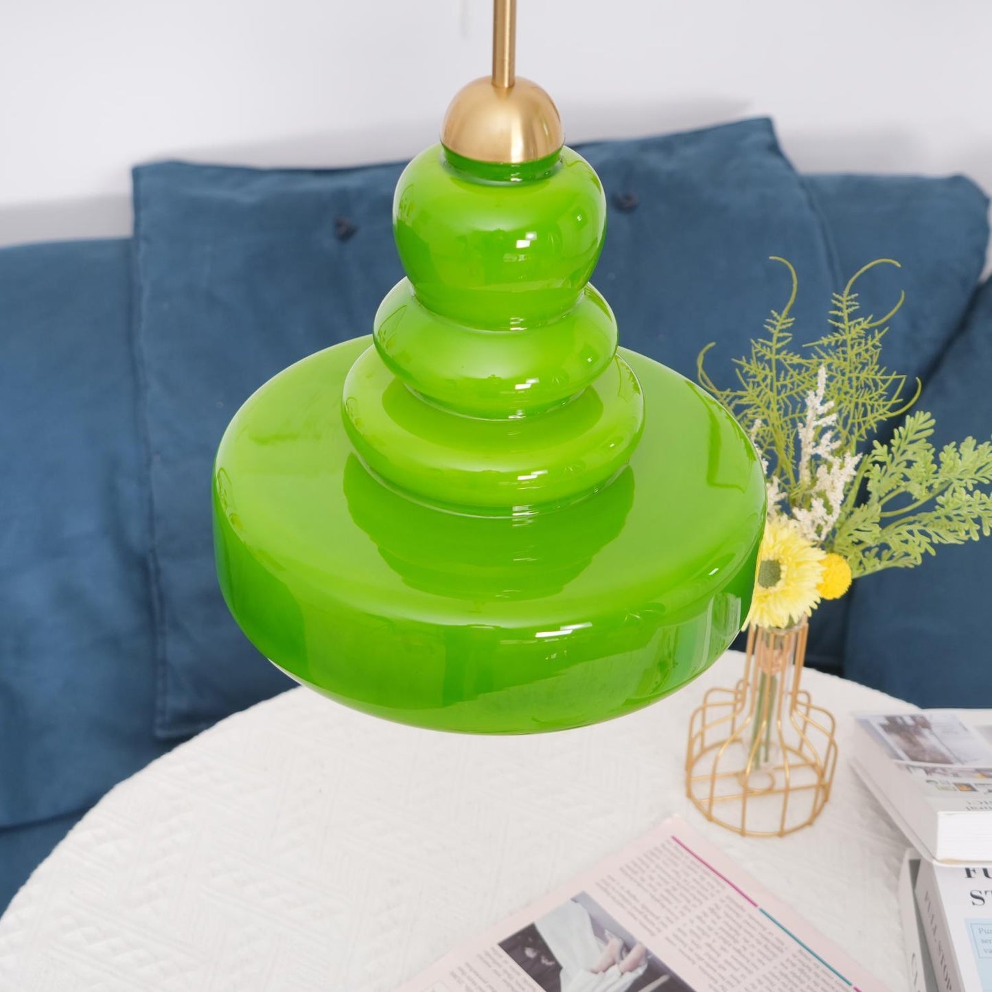 Kestrelle | Traditionele koepelvormige glazen hanglamp