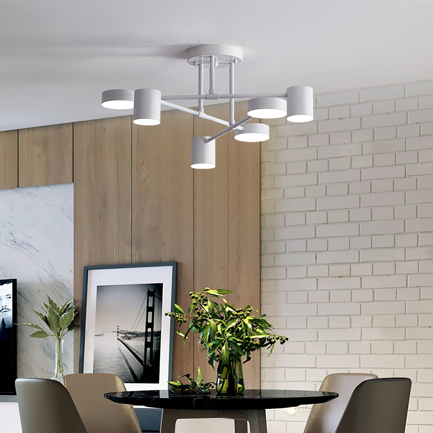 Lyrixen | Minimalistische Acryl Geometrische Sputnik Plafondlamp