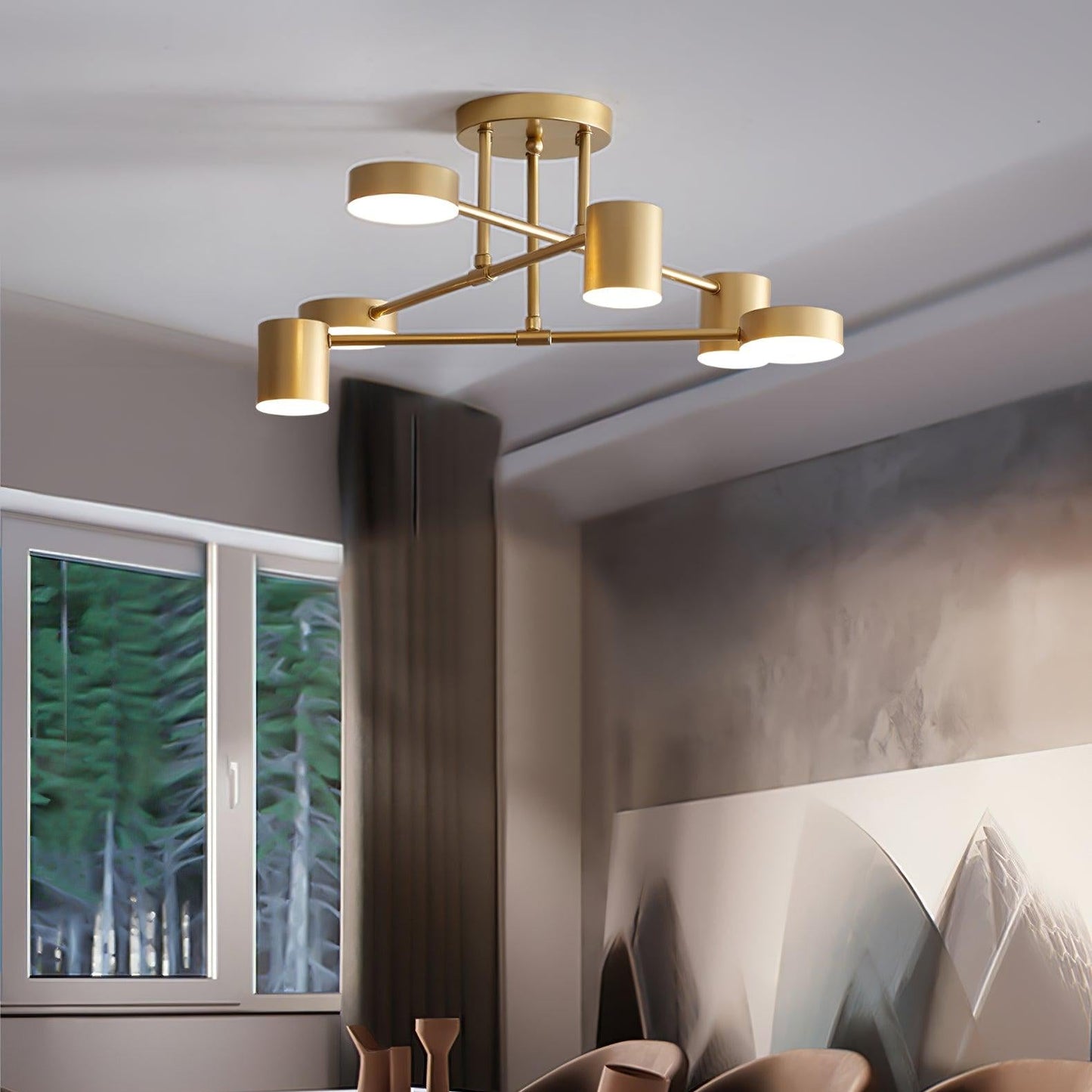 Lyrixen | Minimalistische Acryl Geometrische Sputnik Plafondlamp
