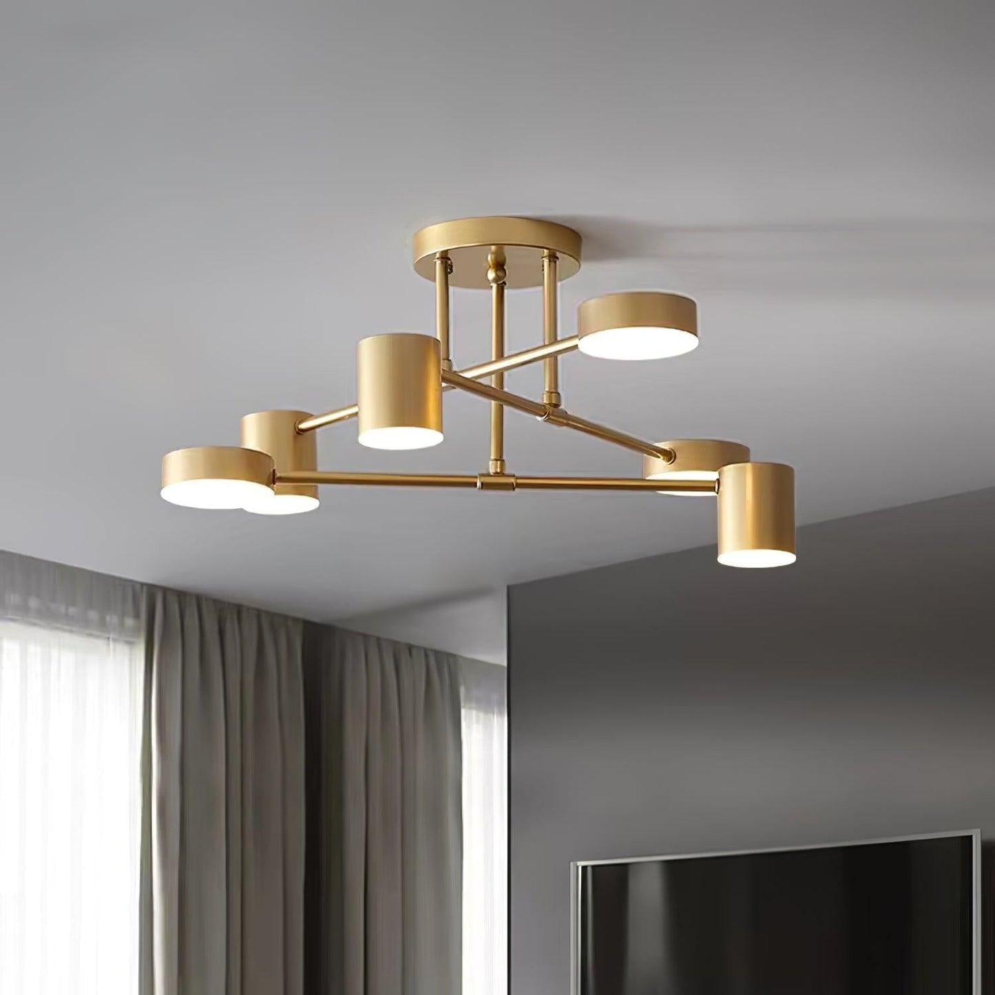 Lyrixen | Minimalistische Acryl Geometrische Sputnik Plafondlamp