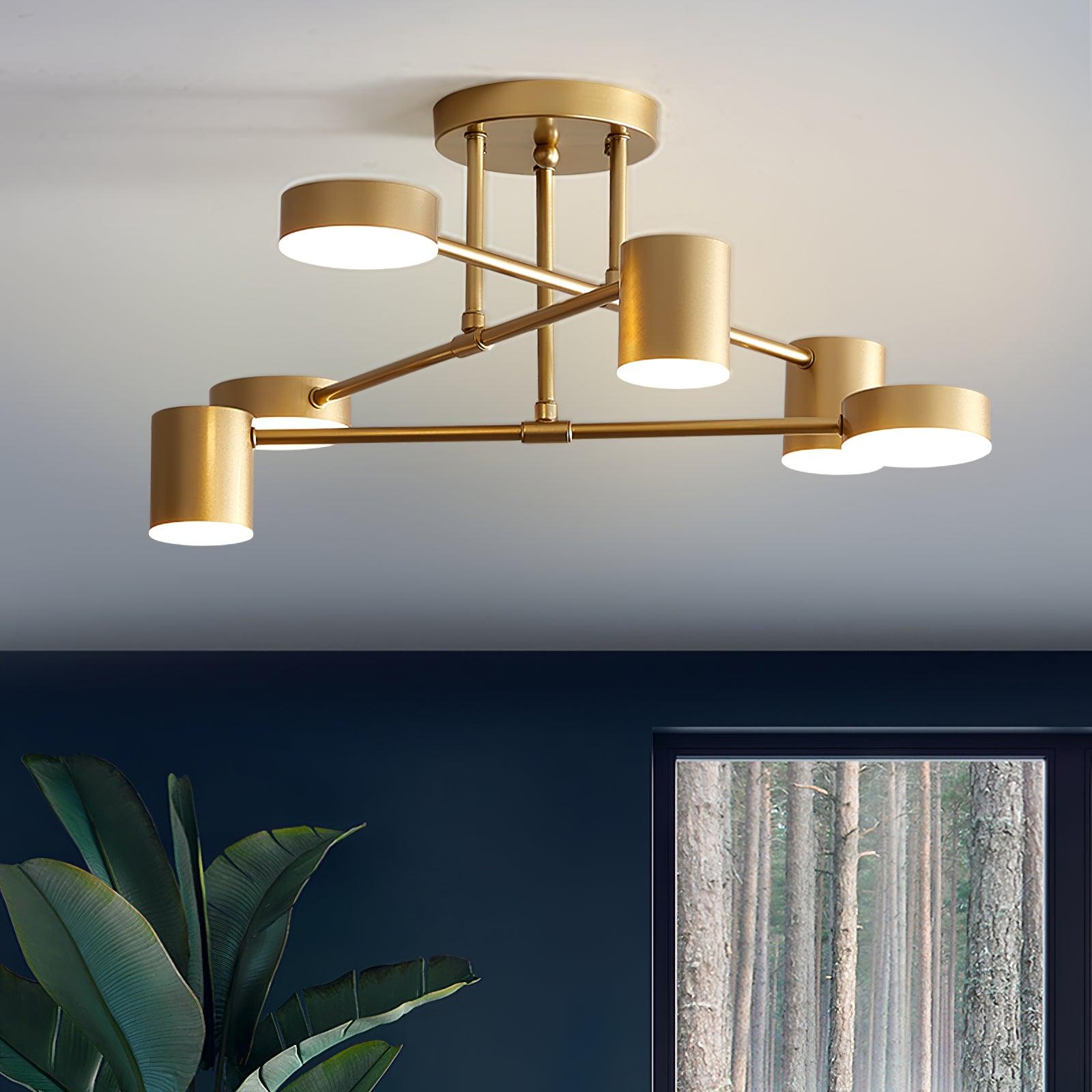 Lyrixen | Minimalistische Acryl Geometrische Sputnik Plafondlamp