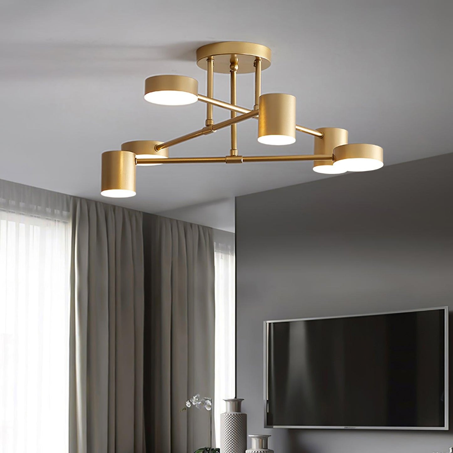 Lyrixen | Minimalistische Acryl Geometrische Sputnik Plafondlamp