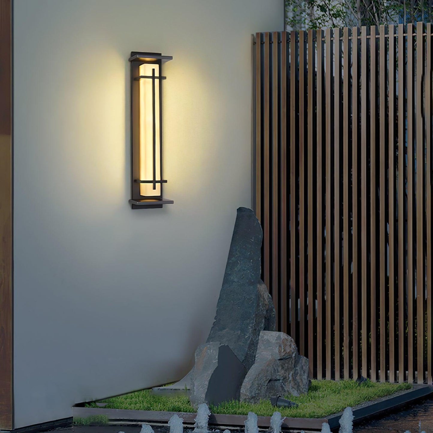 Rayen | Moderne Vierkante Alabaster Waterdichte Buiten Wandlamp