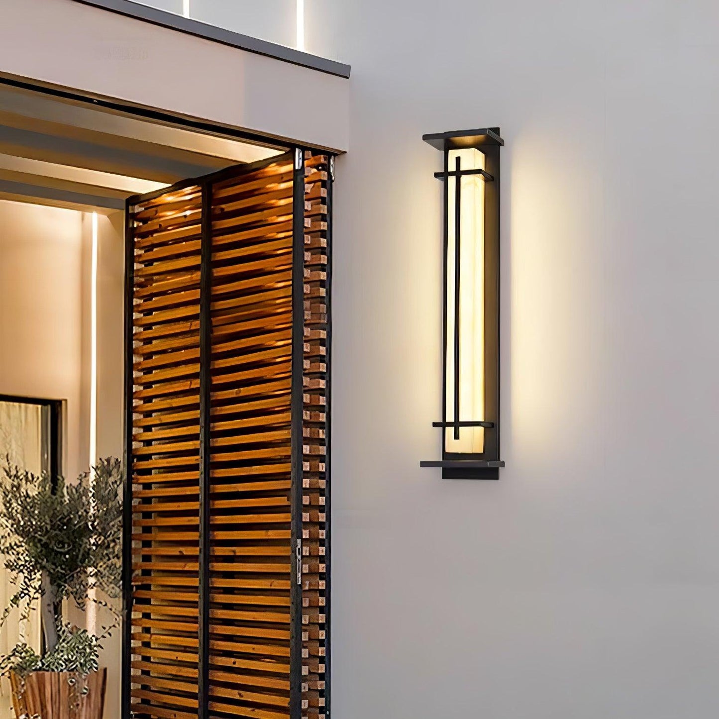 Rayen | Moderne Vierkante Alabaster Waterdichte Buiten Wandlamp