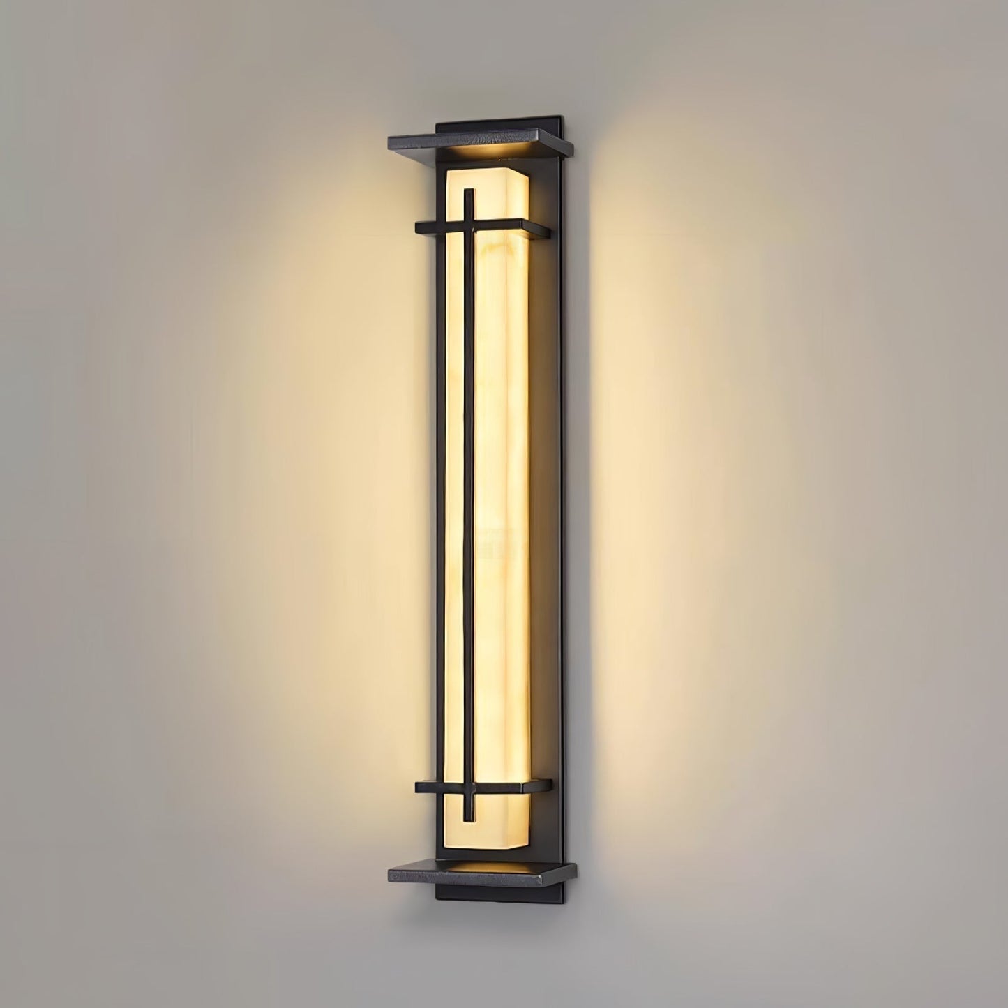 Rayen | Moderne Vierkante Alabaster Waterdichte Buiten Wandlamp