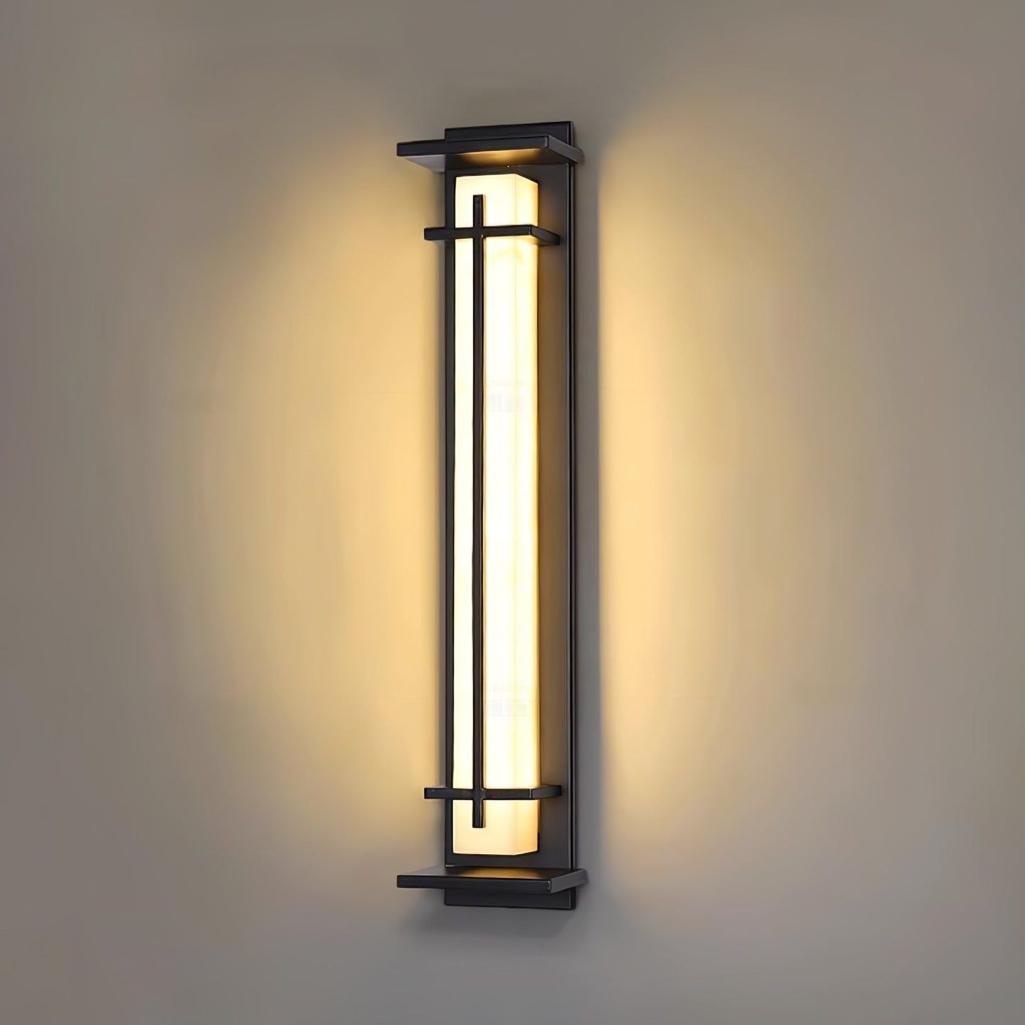 Rayen | Moderne Vierkante Alabaster Waterdichte Buiten Wandlamp