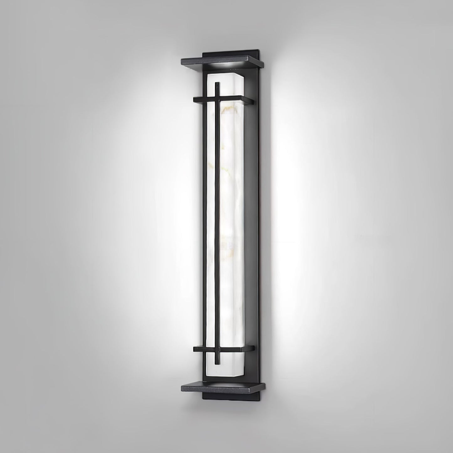 Rayen | Moderne Vierkante Alabaster Waterdichte Buiten Wandlamp