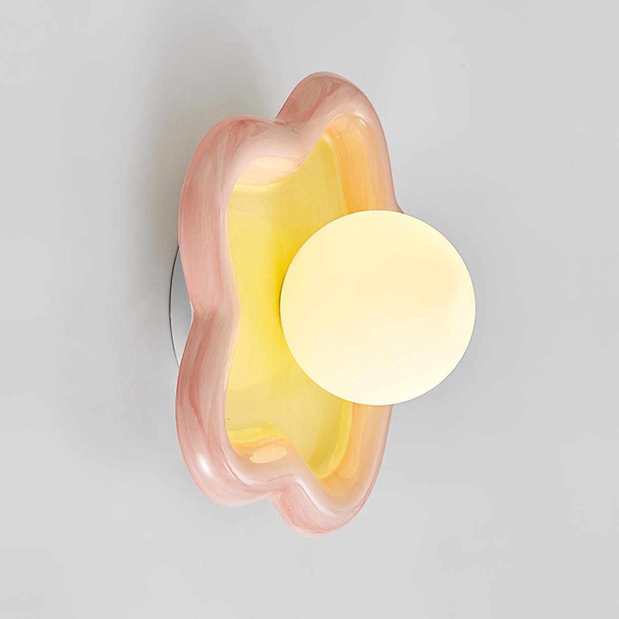 Thaloric | Artistieke Keramische Bloem Sculpturale Wandlamp