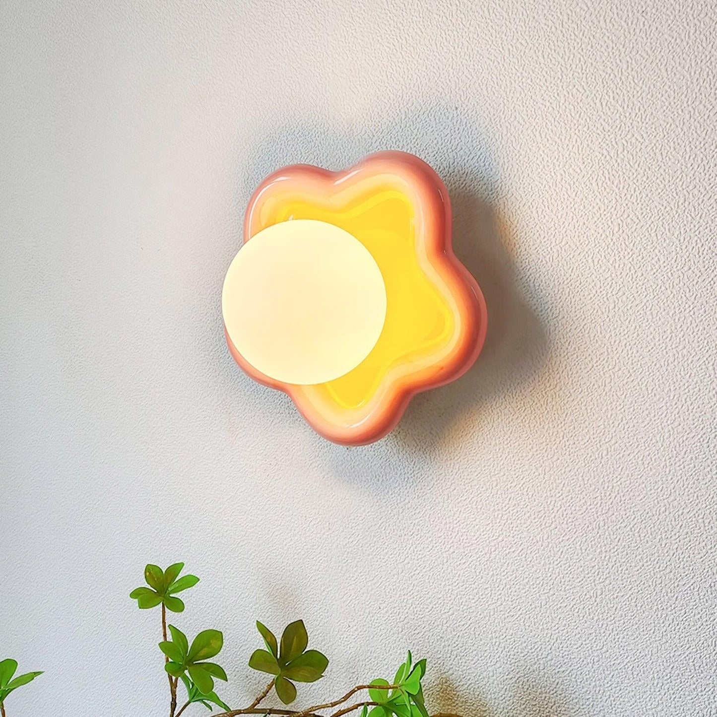 Thaloric | Artistieke Keramische Bloem Sculpturale Wandlamp