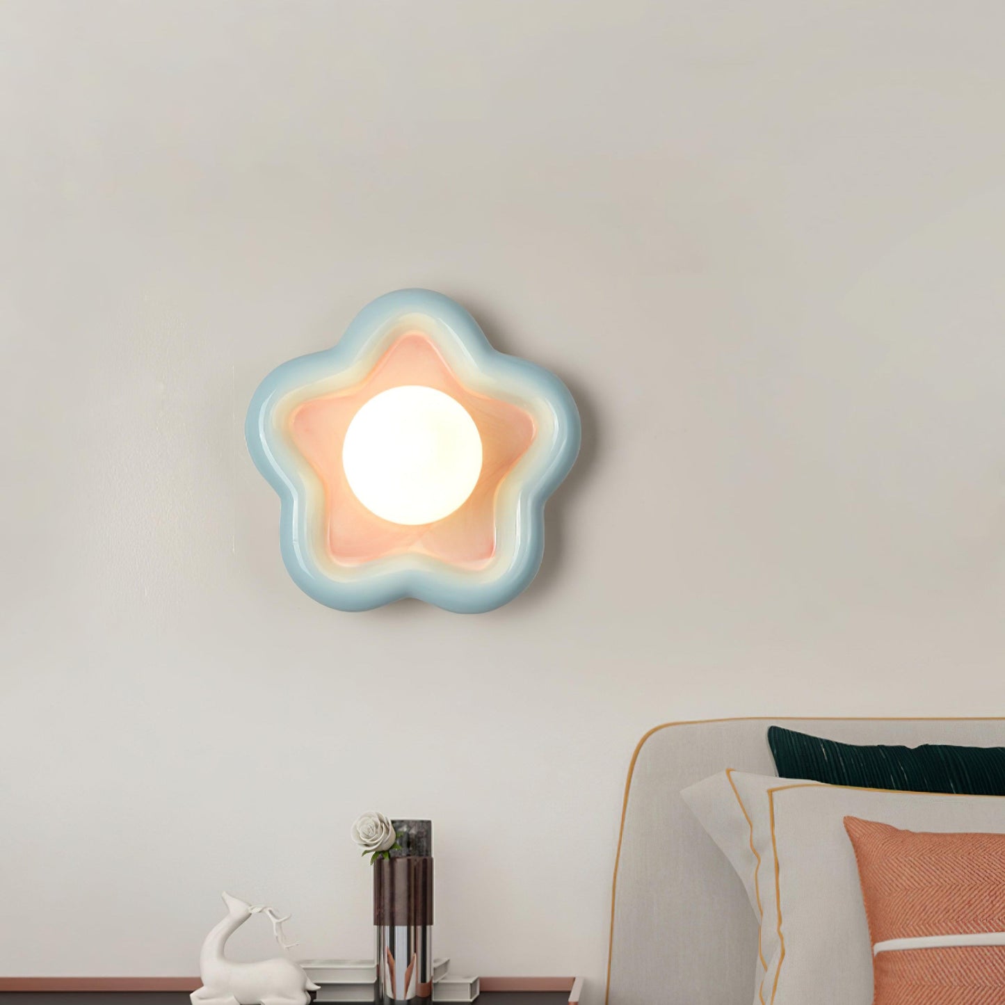 Thaloric | Artistieke Keramische Bloem Sculpturale Wandlamp