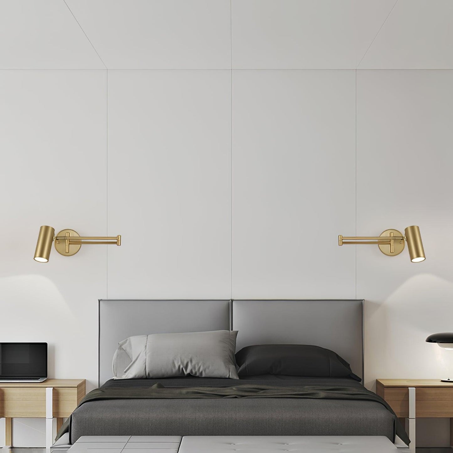 Mondorim | Lineaire Minimalistische Geometrische Verstelbare Schommelarm Wandlamp