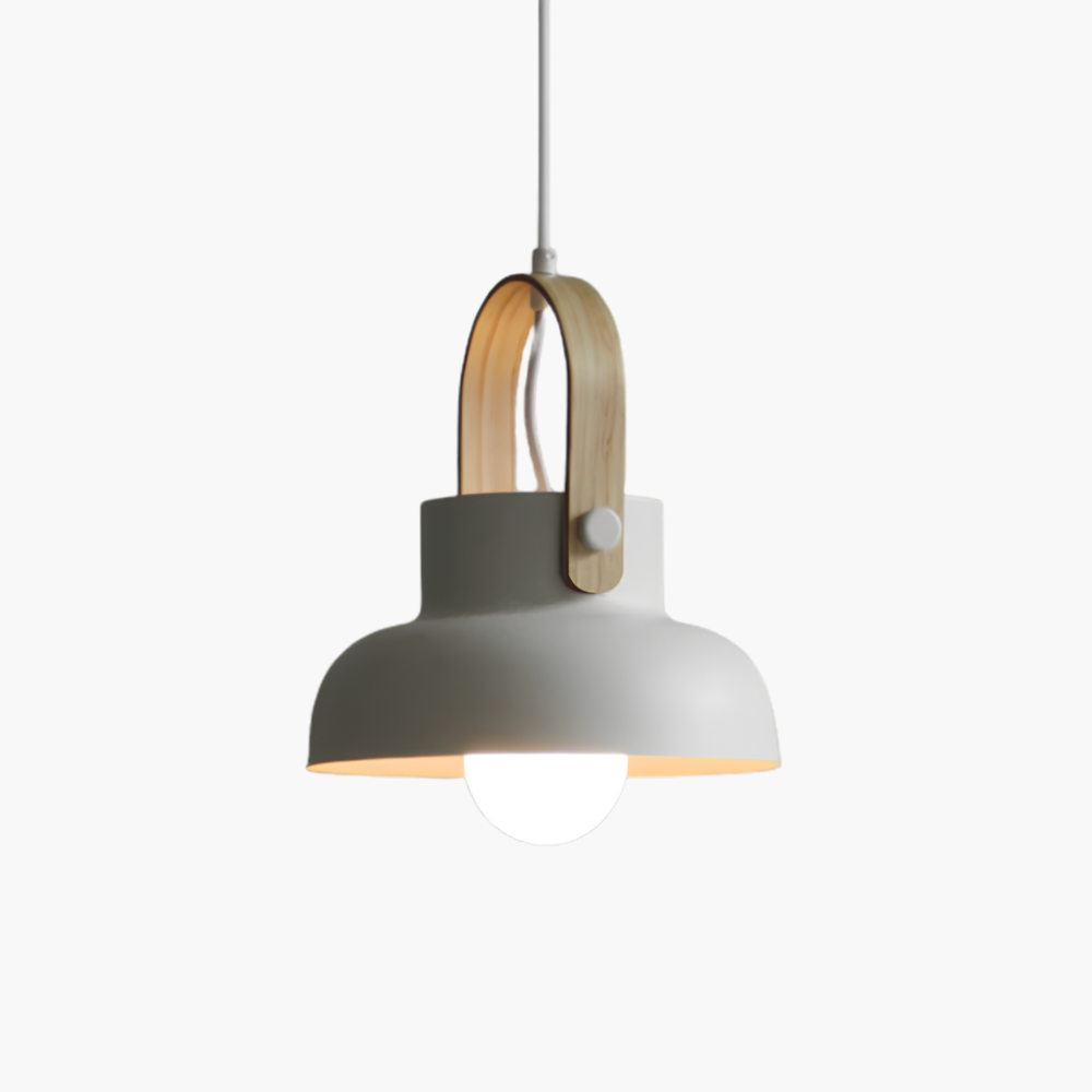Thrombel | Noordse minimalistische houten accent uitlopende koepel hanglamp