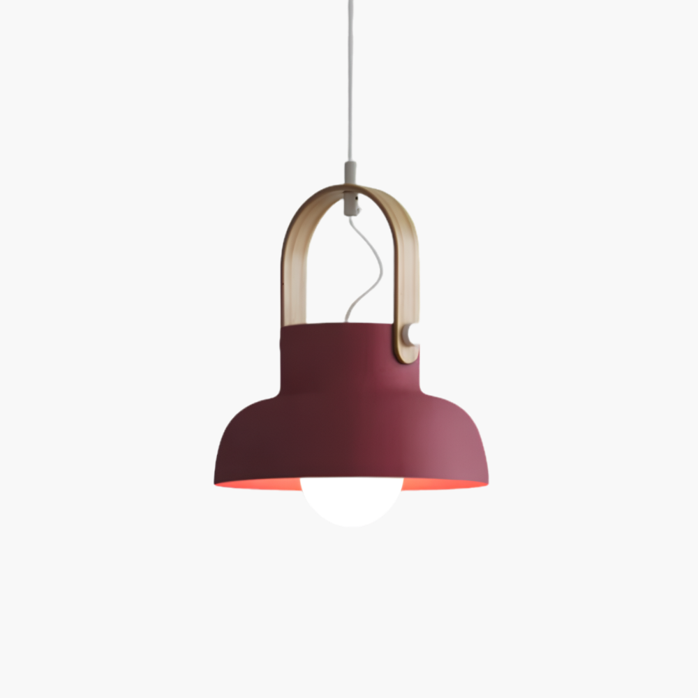 Thrombel | Noordse minimalistische houten accent uitlopende koepel hanglamp