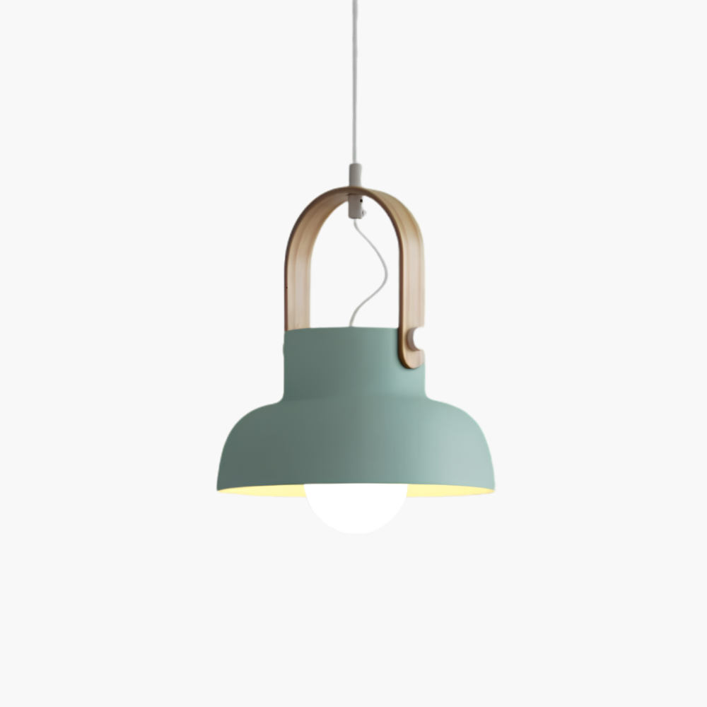 Thrombel | Noordse minimalistische houten accent uitlopende koepel hanglamp