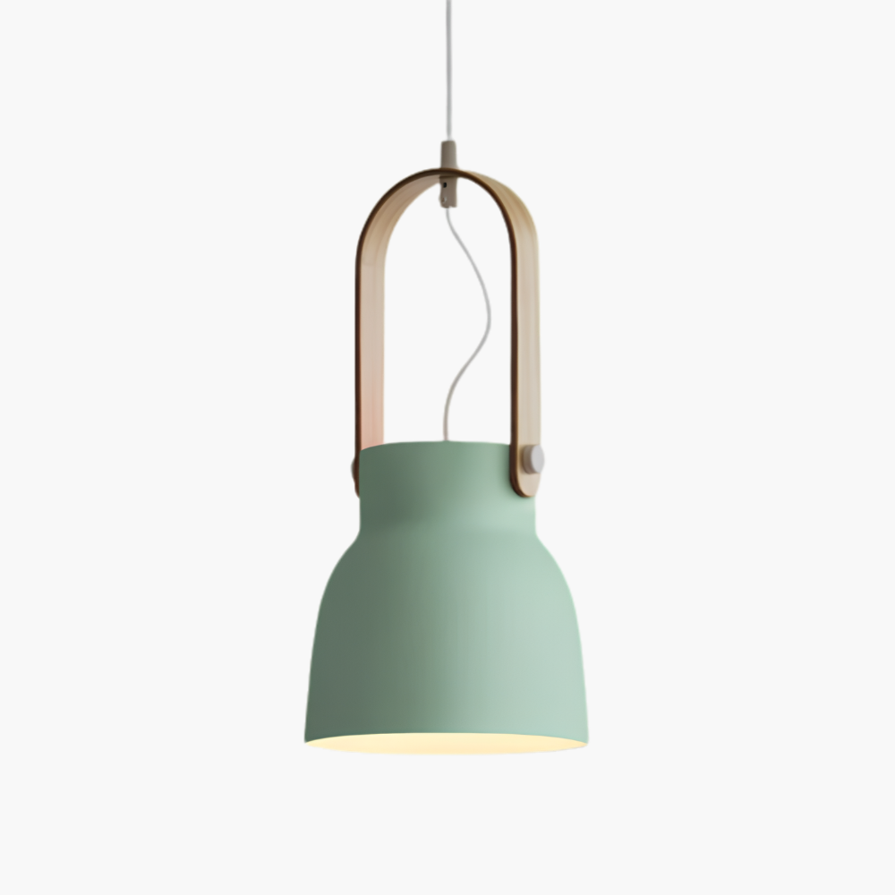 Thrombel | Noordse minimalistische houten accent uitlopende koepel hanglamp