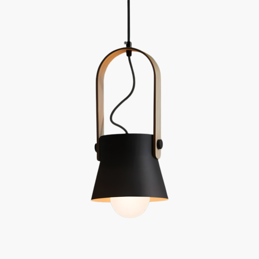 Thrombel | Noordse minimalistische houten accent uitlopende koepel hanglamp
