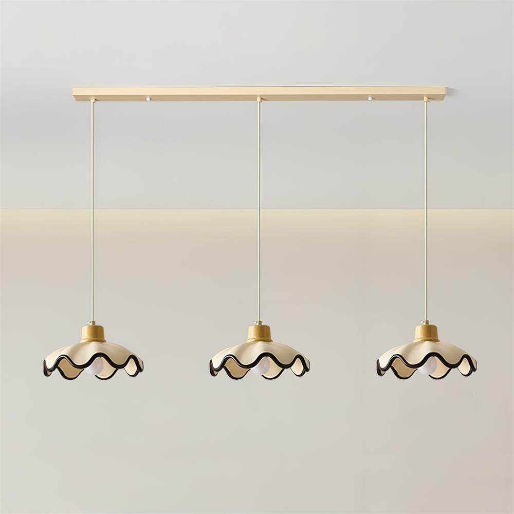 Lythir | Geplooide Schelp Silhouet Gearticuleerde Hars Hanglamp