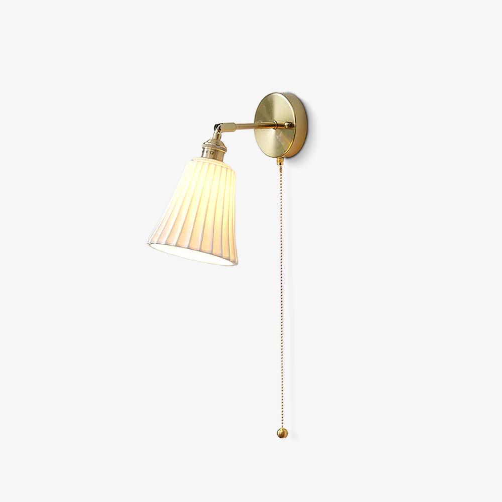 Aethole | Handgemaakte Keramische Vintage Messing Geprofileerde Wandlamp