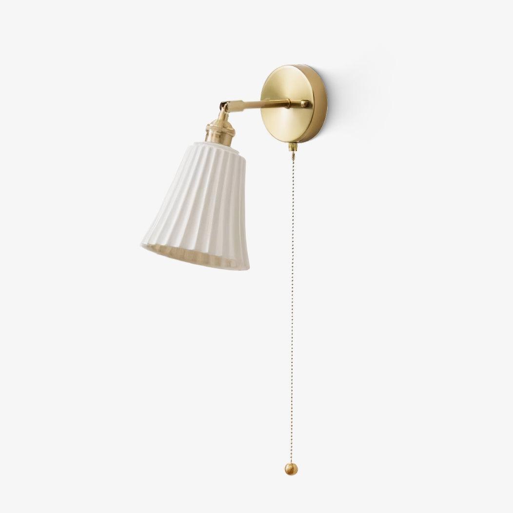Aethole | Handgemaakte Keramische Vintage Messing Geprofileerde Wandlamp
