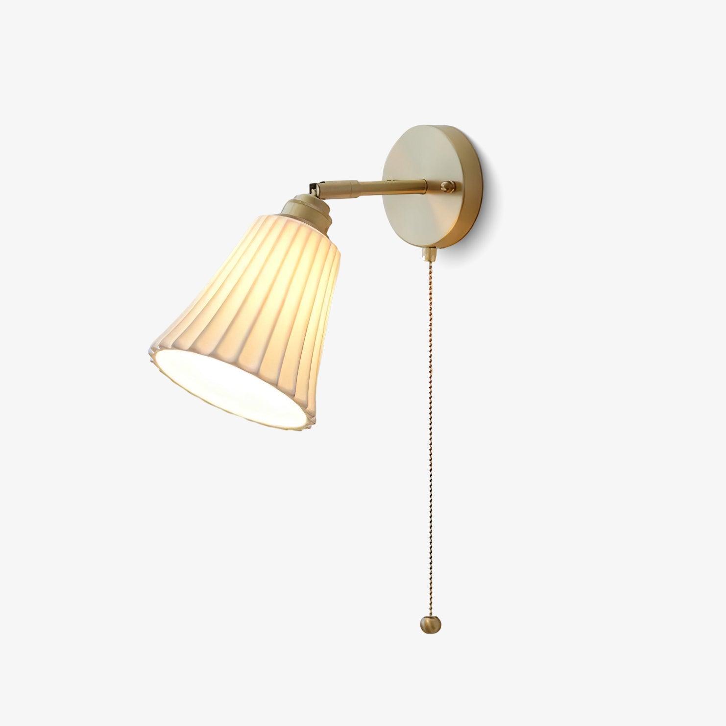 Aethole | Handgemaakte Keramische Vintage Messing Geprofileerde Wandlamp