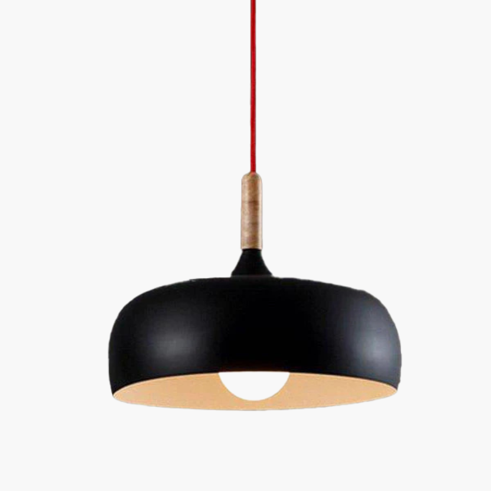 Valenthia | Noordse Koepel Houten Accent Hanglamp