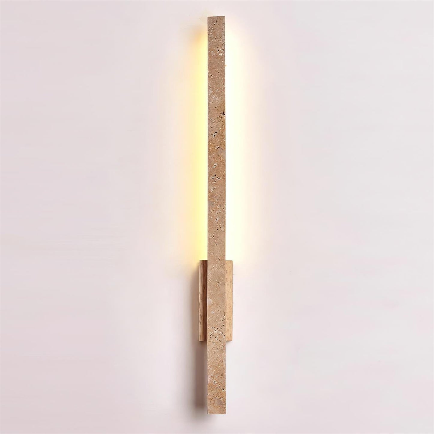 Aeryss | Lineaire Architectonische Travertijn Steen Wandlamp