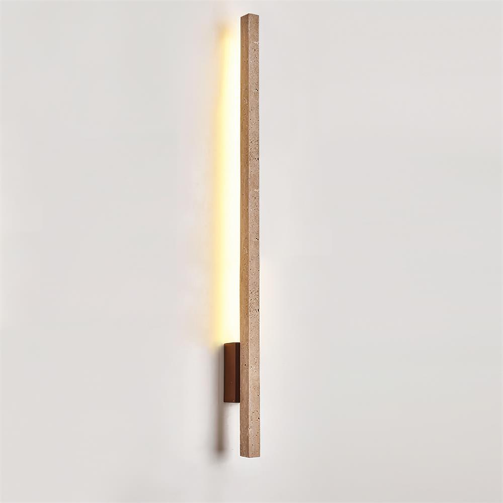 Aeryss | Lineaire Architectonische Travertijn Steen Wandlamp