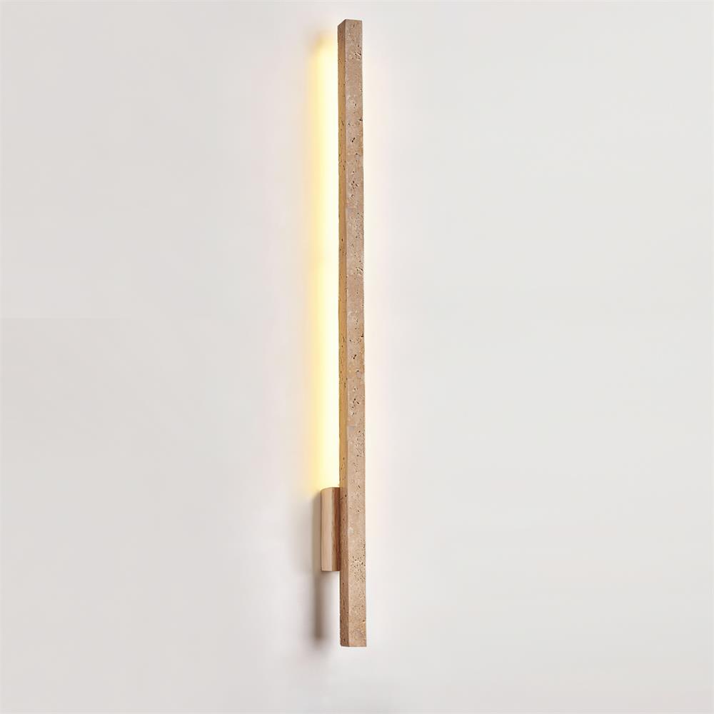 Aeryss | Lineaire Architectonische Travertijn Steen Wandlamp