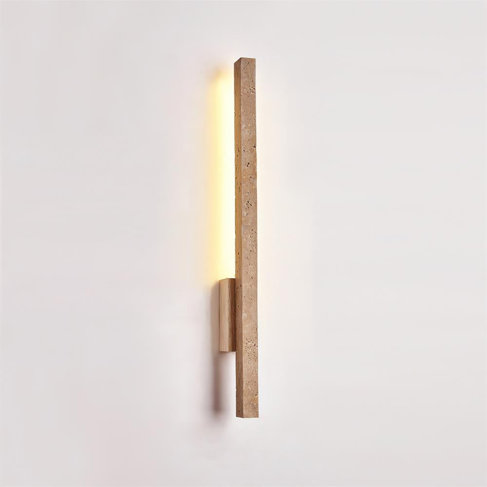Aeryss | Lineaire Architectonische Travertijn Steen Wandlamp