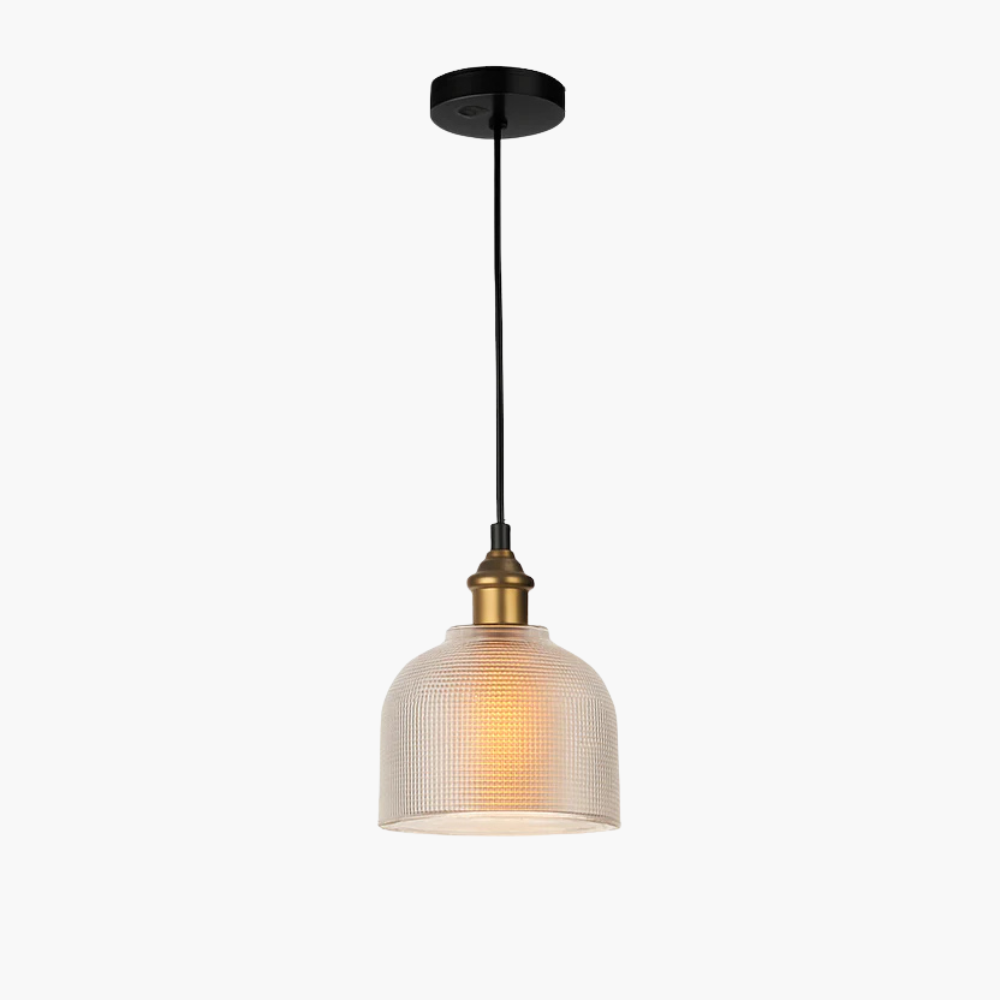 Velrynda | Gestructureerd glas industriële kom hanglamp