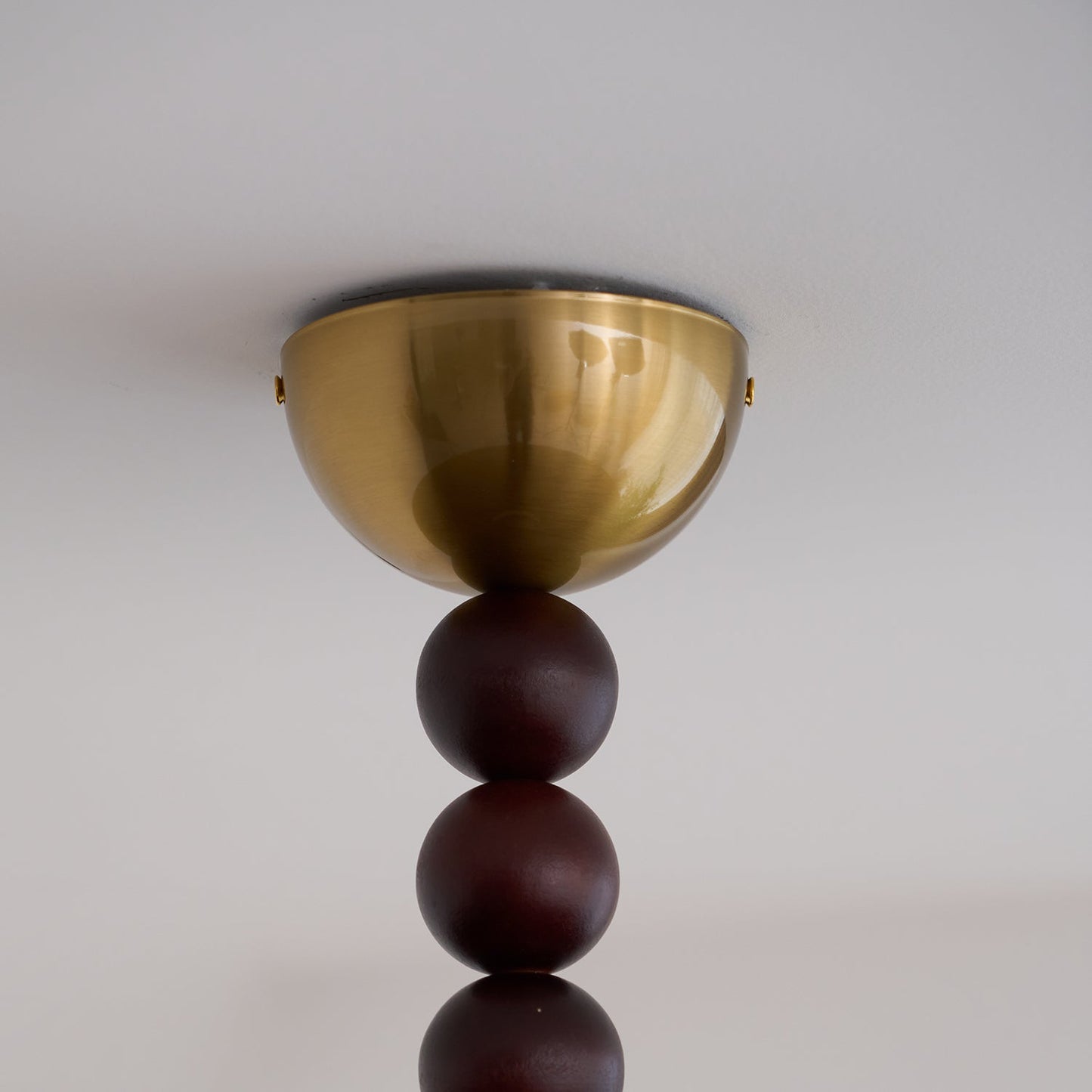 Midthos | Mid Century Houten Alabaster Koepel Inbouw Plafondlamp