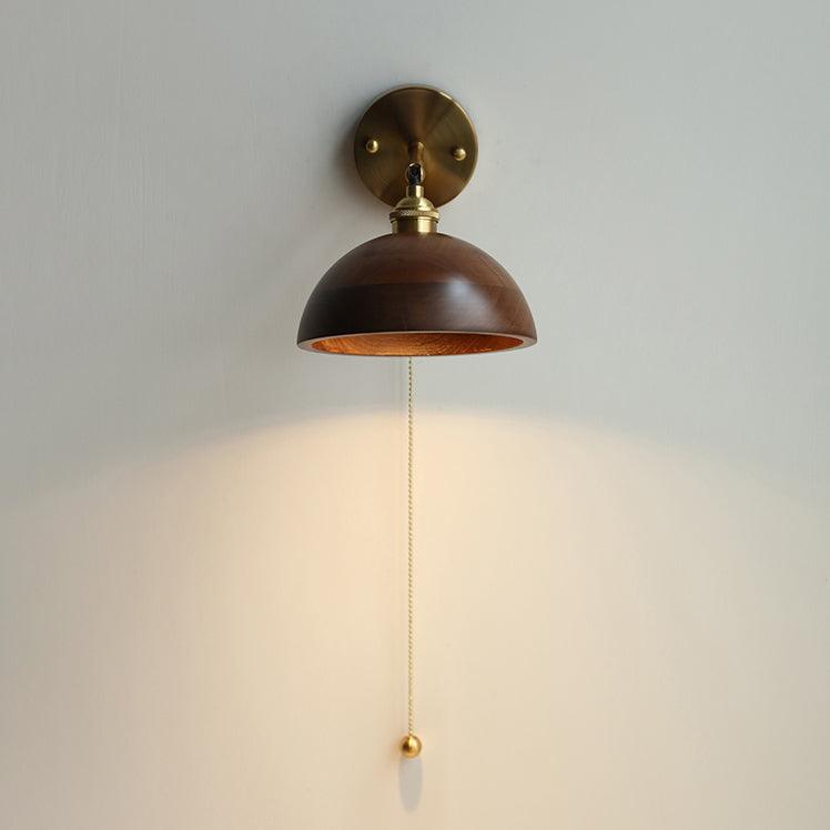 Thorgren | Midcentury Geometrische Kegel Silhouet Houten Wandlamp