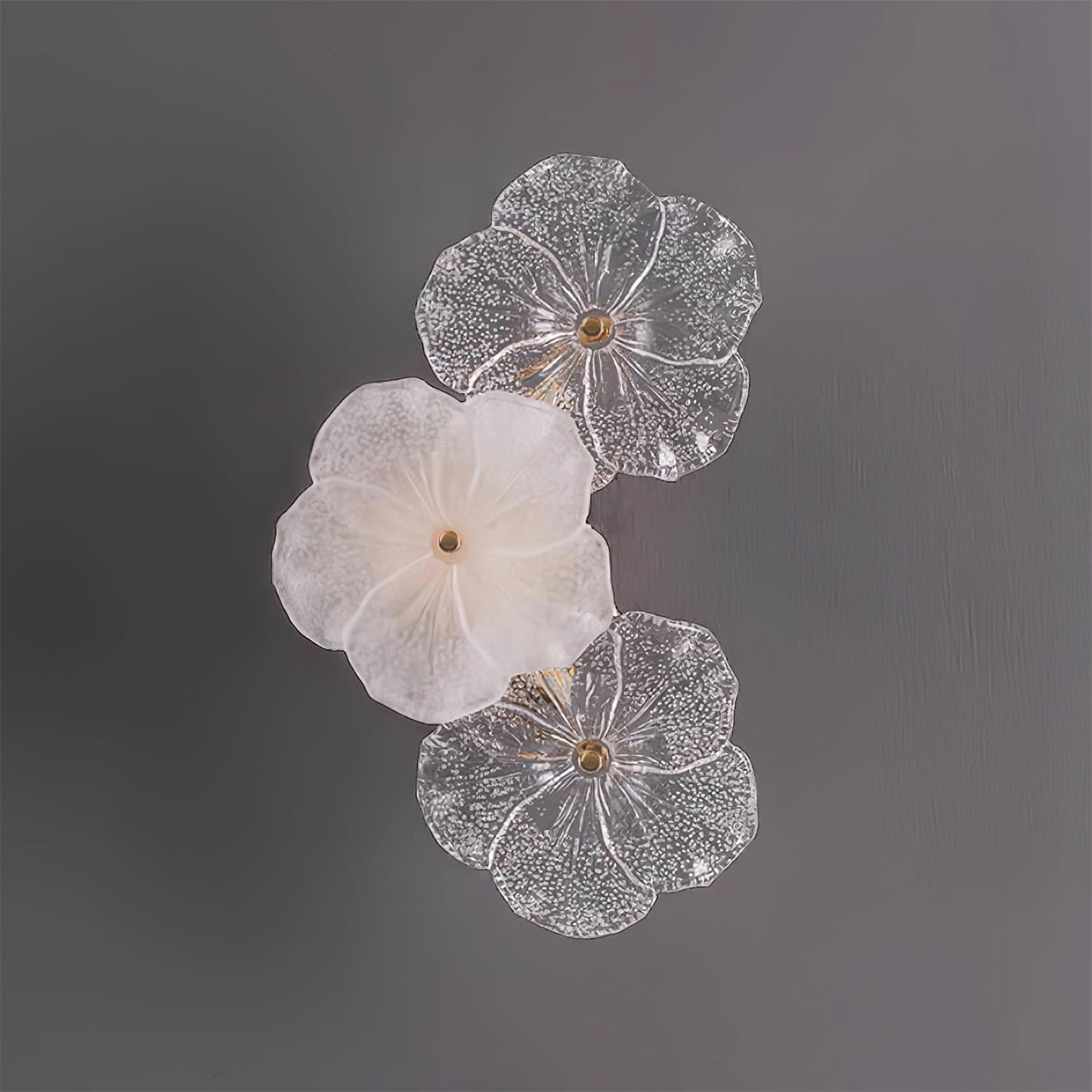 Erislys | Botanische Bloem Sculpturale Glazen Bloemblaadjes Wandlamp