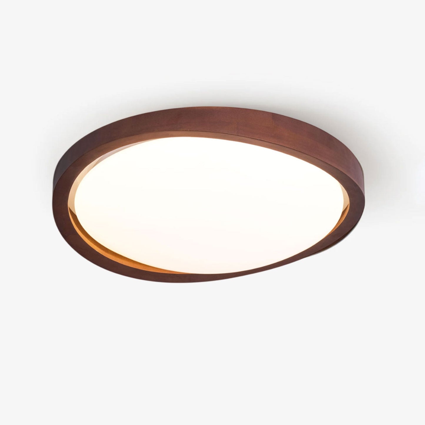 Kaelisyn | Organische Gebogen Houten Geometrische Silhouet Opbouw Plafondlamp