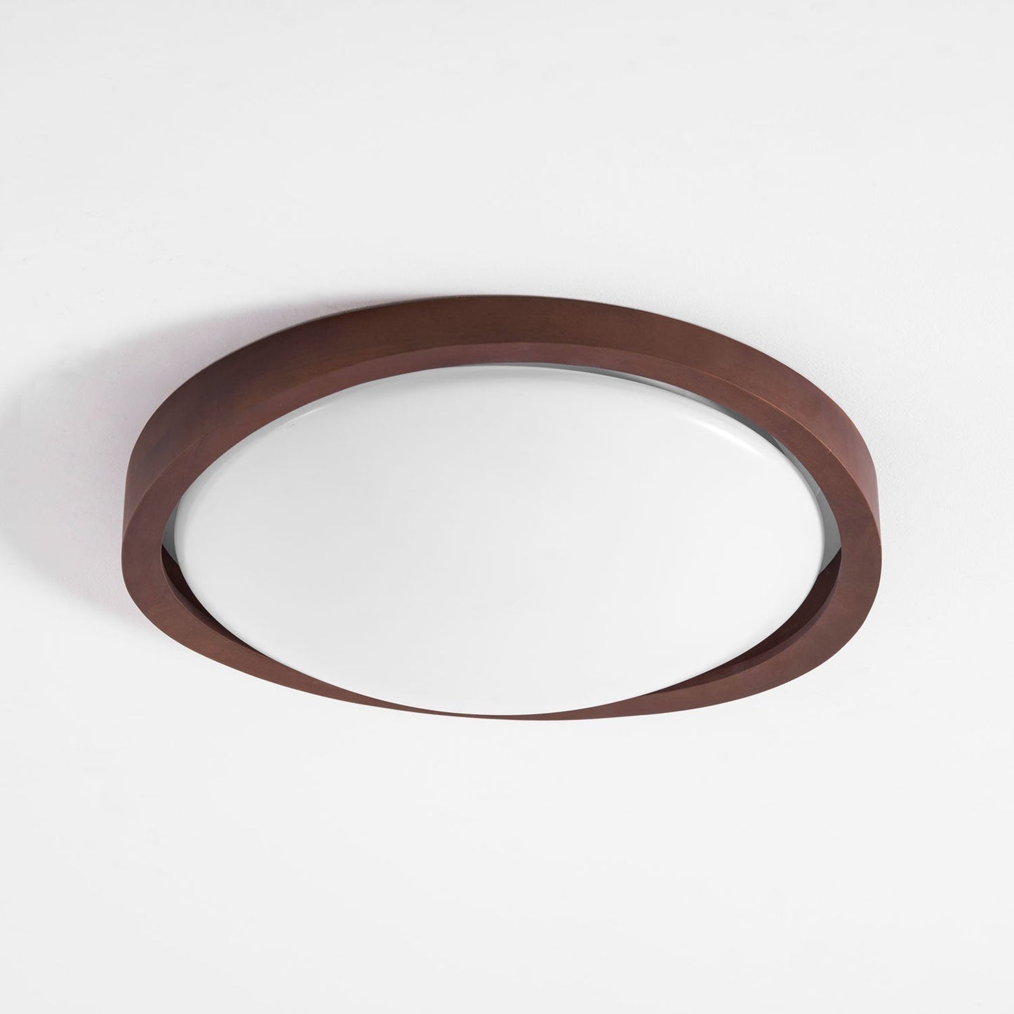 Kaelisyn | Organische Gebogen Houten Geometrische Silhouet Opbouw Plafondlamp
