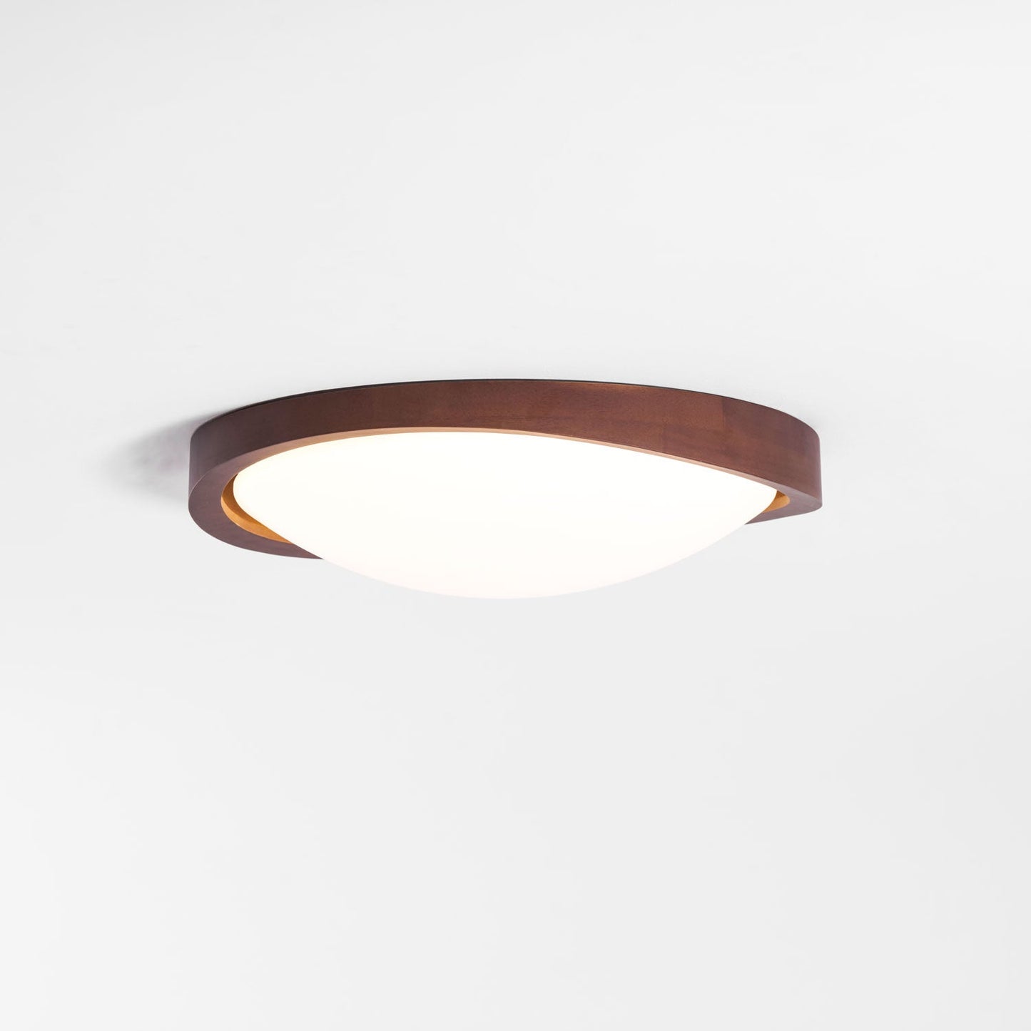 Kaelisyn | Organische Gebogen Houten Geometrische Silhouet Opbouw Plafondlamp