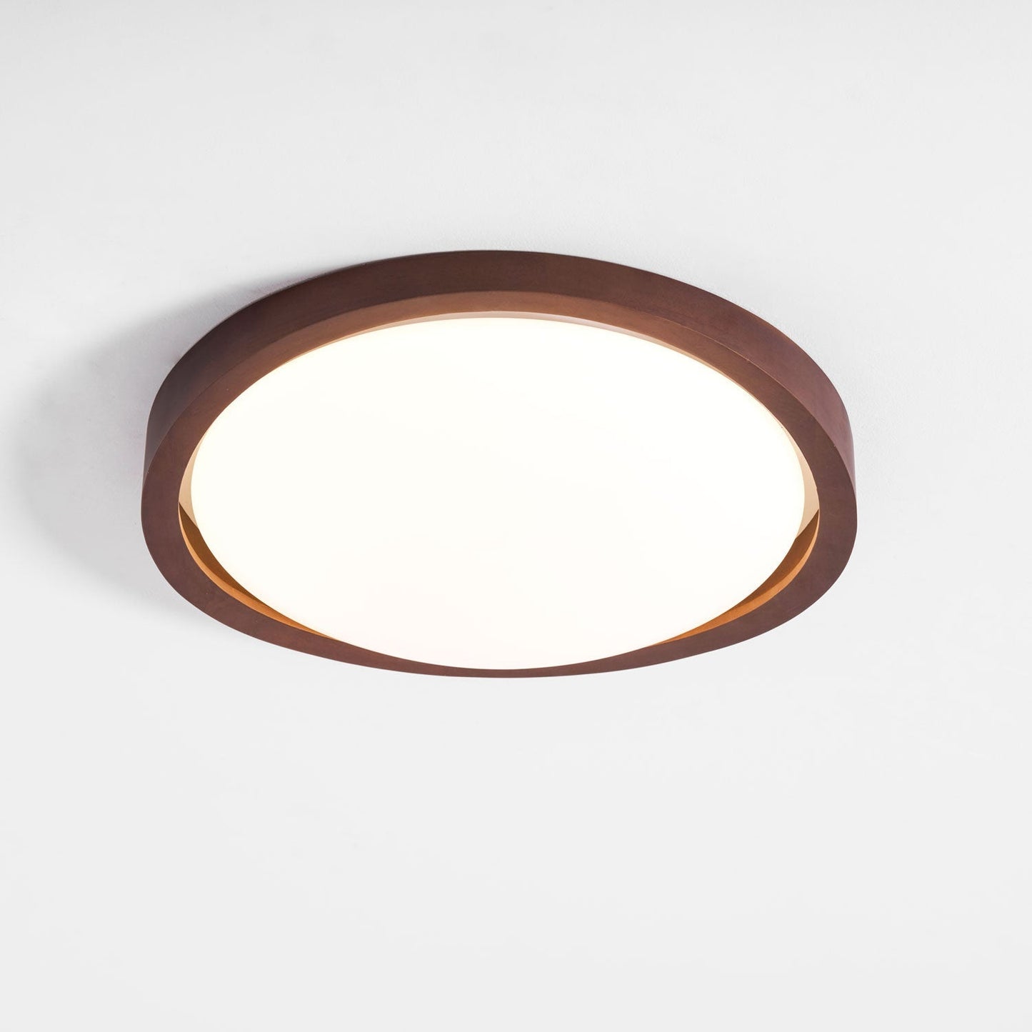 Kaelisyn | Organische Gebogen Houten Geometrische Silhouet Opbouw Plafondlamp
