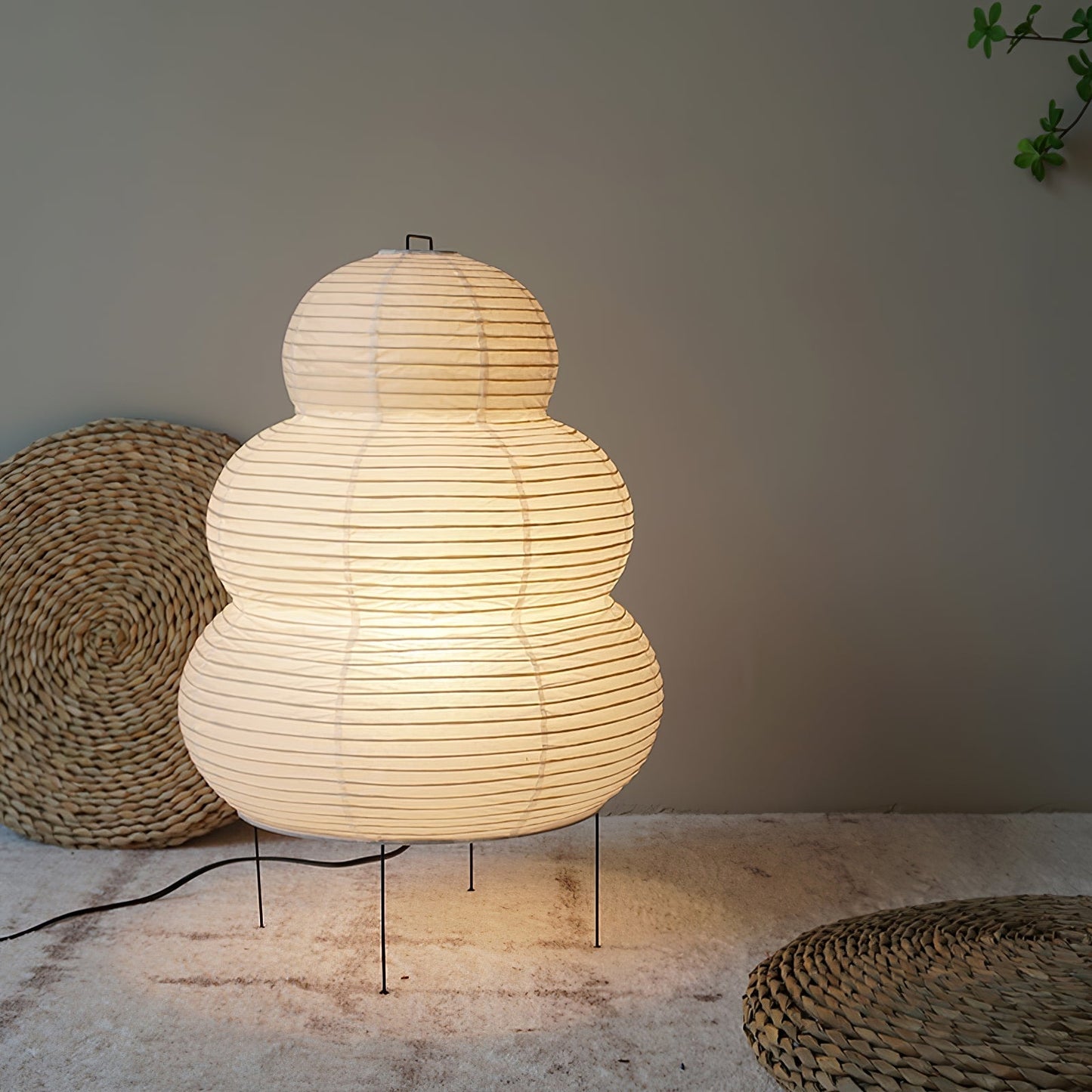 Kryntaleo | Japanse Geribbelde Bamboe Silhouet Oosterse Accent Tafellamp