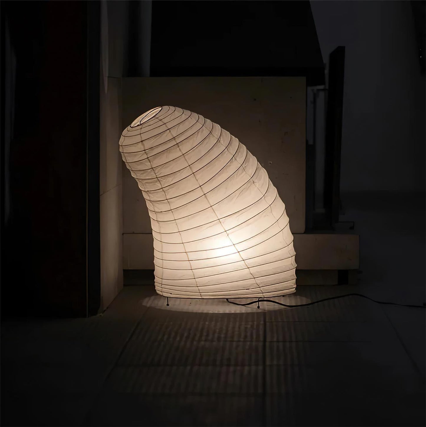 Kryntaleo | Japanse Geribbelde Bamboe Silhouet Oosterse Accent Tafellamp