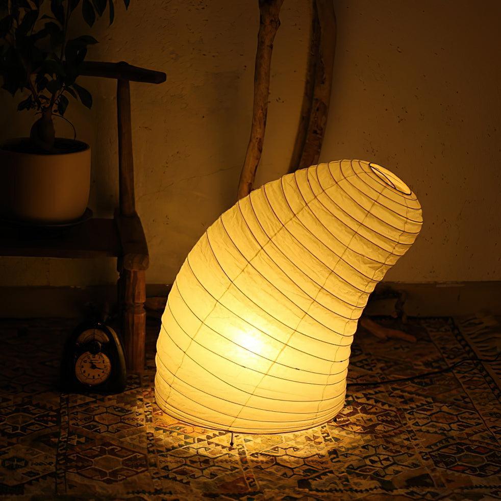 Kryntaleo | Japanse Geribbelde Bamboe Silhouet Oosterse Accent Tafellamp