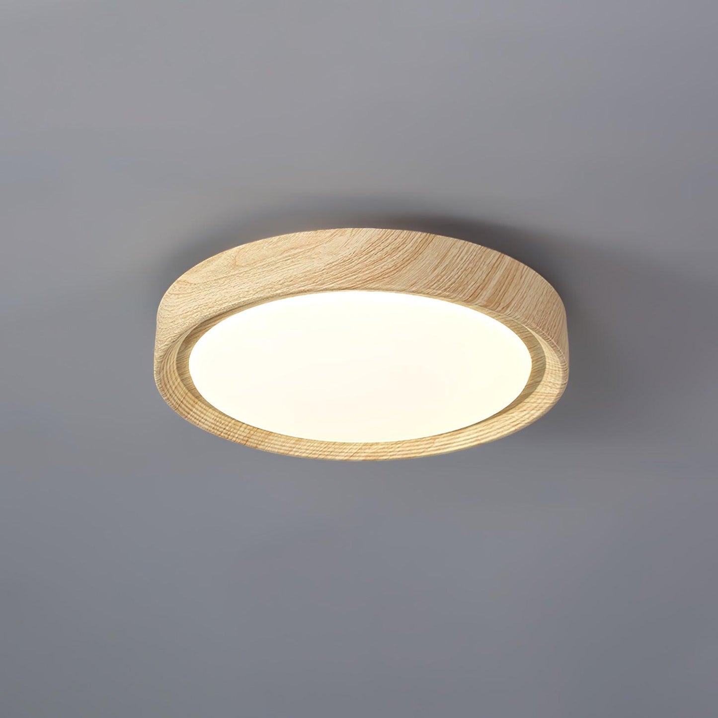 Liro | Elegante Ronde Houtnerf Plafondlamp