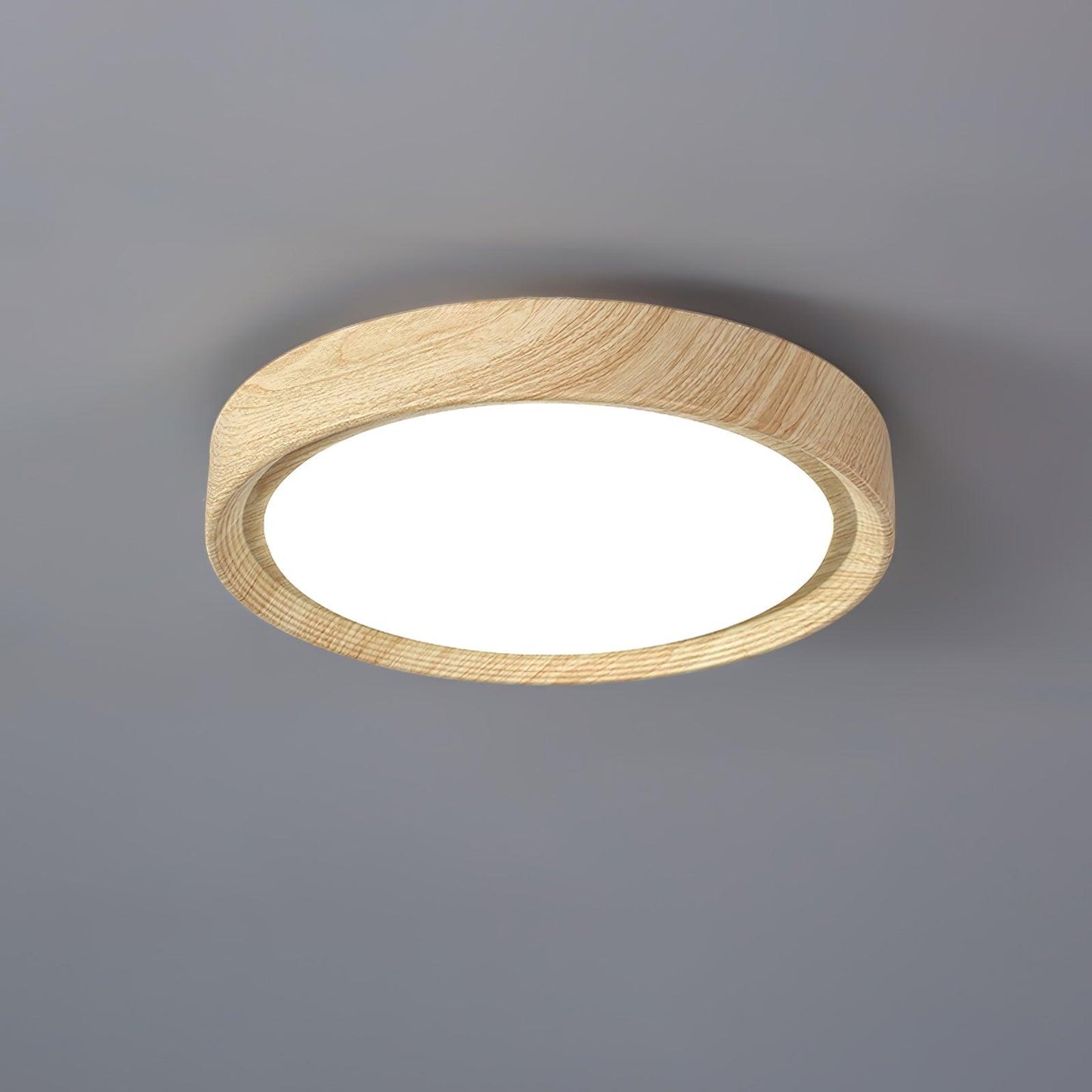 Liro | Elegante Ronde Houtnerf Plafondlamp
