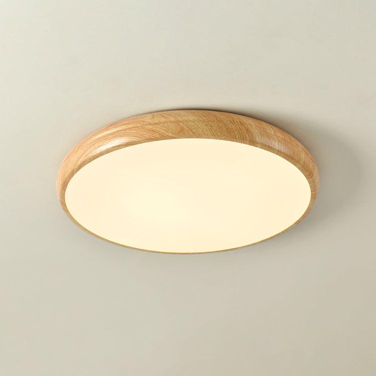Liro | Elegante Ronde Houtnerf Plafondlamp
