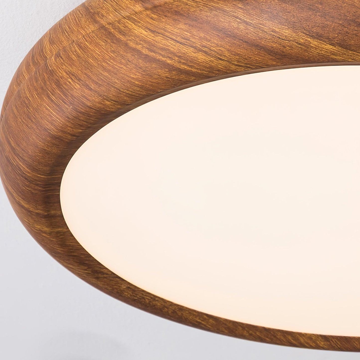 Liro | Elegante Ronde Houtnerf Plafondlamp
