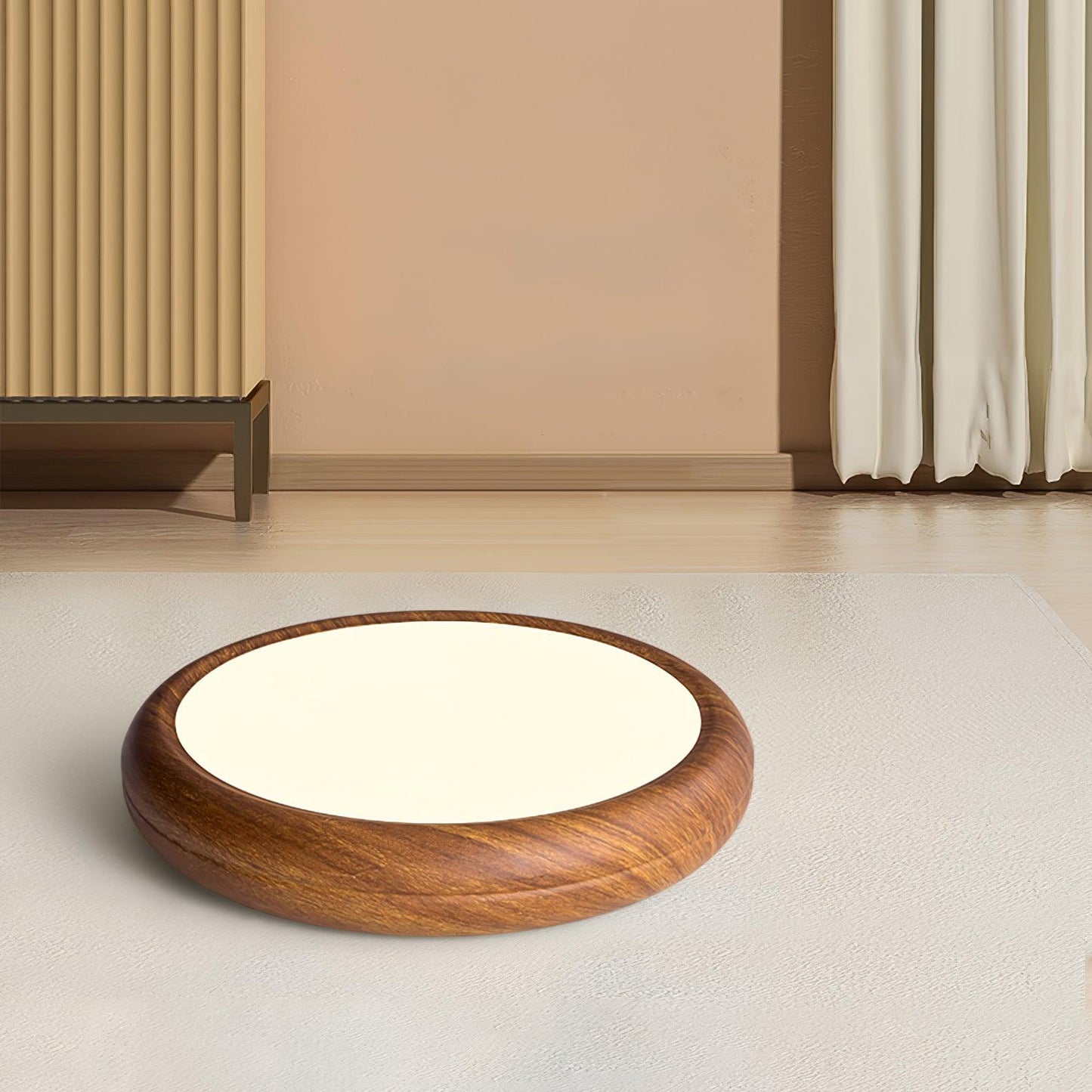 Liro | Elegante Ronde Houtnerf Plafondlamp