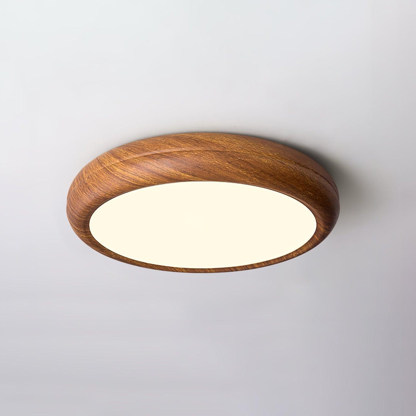 Liro | Elegante Ronde Houtnerf Plafondlamp