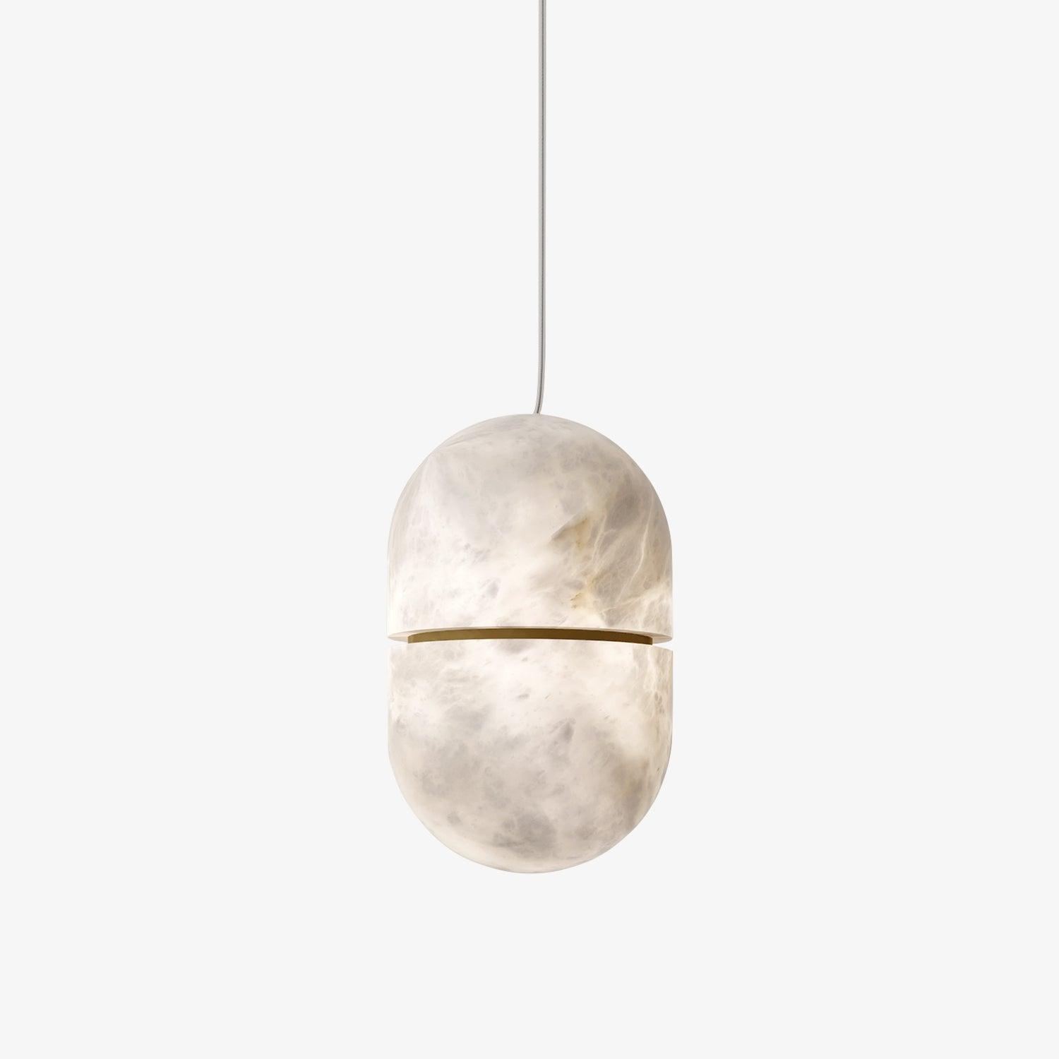 Caythos | Sculpturale Capsule Alabaster Steen Hanglamp
